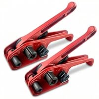 QWORK® 2 Stücke Manuelles Umreifungsgerät, für 13mm-19mm PP/PET Kunststoffspanner Umreifungsband Kit