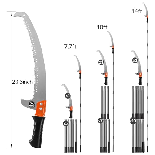 Walensee 14FT Pole Saw for Tree Trimming