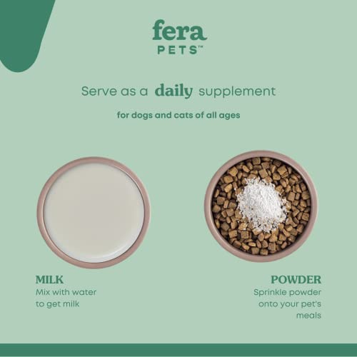 Fera Pets - Hip And Joint Supplement Dogs And Cats - Goats Milk For Dogs - Goat Milk For Cats - Dog Meal Topper - Supports Joint Health - Dog Food Topper With Glucosamine For Dogs - Powder - 60 Servings #TOP3
