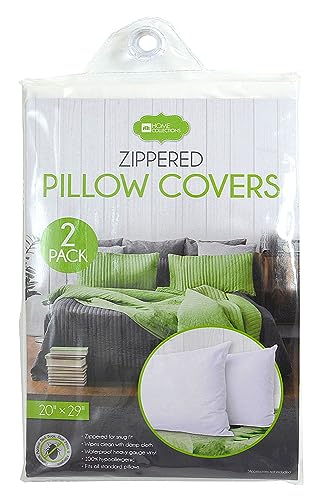 Recopilación de Protectores de almohada favoritos de las personas. 46 Home Expressions - Juego de 2 protectores de almohada con cierre, tamaño estándar, 21 x 27 pulgadas