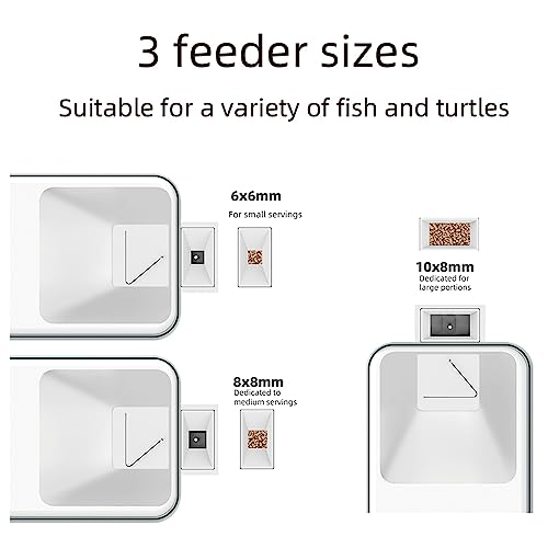 Image of Geevorks WiFi Fish Feeder Automatic Dispenser,Automatic Fish Feeder for Aquarium,Intelligent,Precise Food Distribution,with App Control Timer USB Powered,for Diameter Less Than 4mm Food