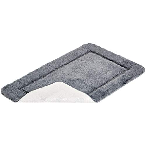 AmazonBasics Border Edge Sculpted 2-Piece Bath Mat Set - Grey