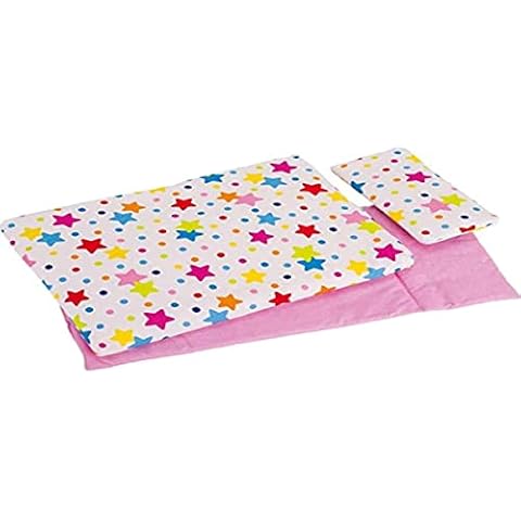 Goki 51564 Bedding Set for Dolls, Stars, Mixed Cover