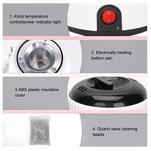Esterilizador de Instrumentos, Esterilizador de Aire Caliente de Herramientas de Metal con Arena de Cuarzo, Desinfectante de Contenedores Esterilizadores para Pinzas de Tijera,