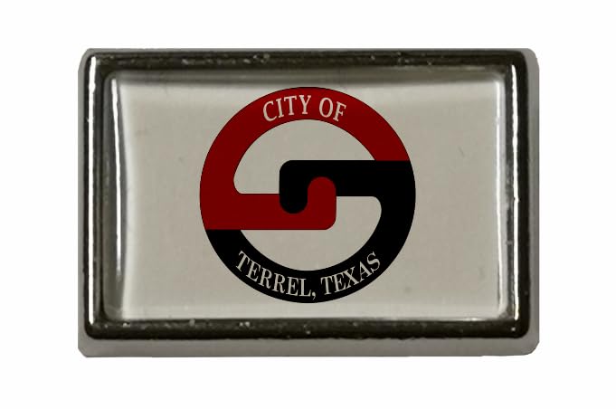 Retro con clip a farfalla U24 Pin Terrel City (Texas), spilla con bandiera, Acrilico