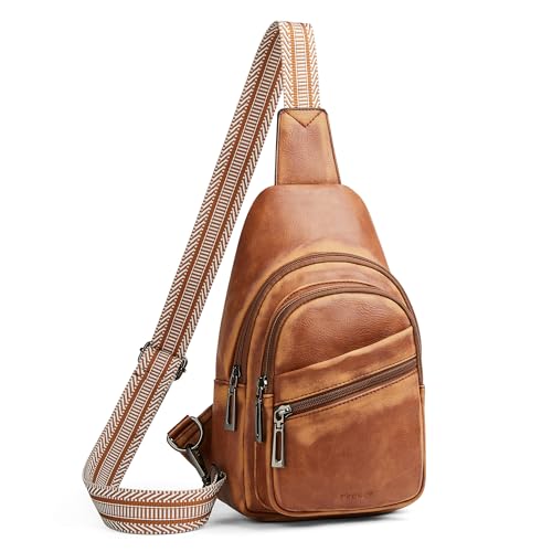 Mroede Crossbody Bags for Women Men Sling Bag 5 Pockets Fanny Pack Sling Backpack Chest Daypack Travel Purse Anti Theft