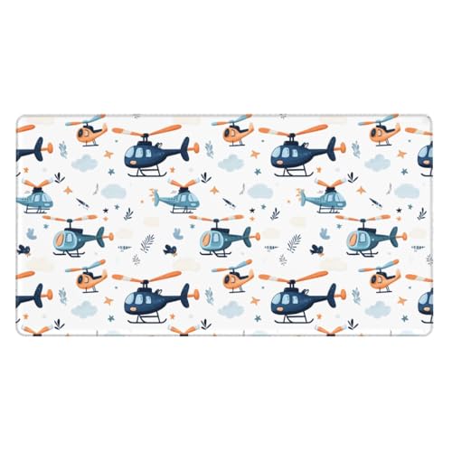 Joli tapis de bureau hélicoptère grand tapis de souris de jeu idéal pour offrir aux passionnés