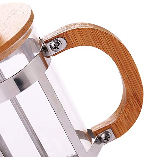 Cafetière à piston 350ml en verre et bambou pour un café infusé - 5
