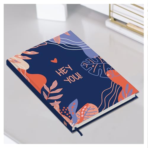 Image of Hard Bound Notebook for Girls & Women | A5 Ruled Journal | 192 Pages | 80 GSM Premium Paper | Designer Laminated Cover | Ribbon Bookmark | Notebook for School, College, Office, Journaling & Note Taking (DM4003)