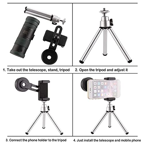 Telescopio monocular profesional BAK4 con óptica de precisión 3