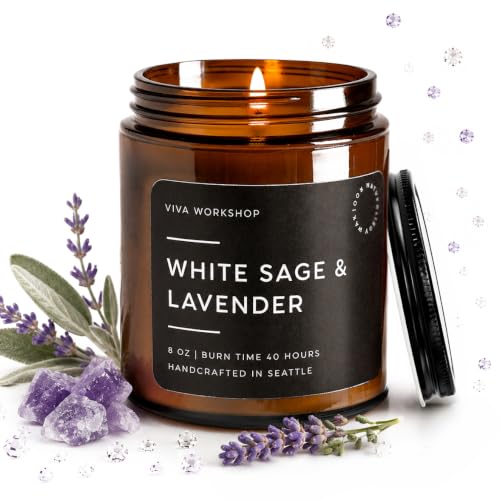 White Sage & Lavender Natural Soy Wax Scented...