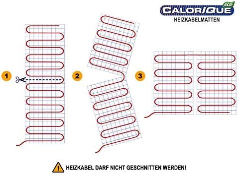 ECO Estera De Cable De Calefacción Eléctrica - 4m² - Calefacción Por Suelo Radiante 150W/m² - Tecnología TWIN - [A +++]