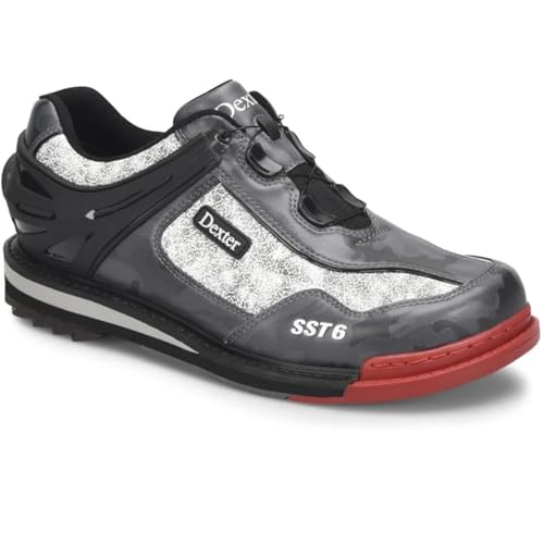 Image of Dexter Men's SST 6 Hybrid BOA Right Handed Bowling Shoes - Available in Medium and Wide Width - Interchangeable Slide Sole and Heels - for Right Handed Bowlers Only