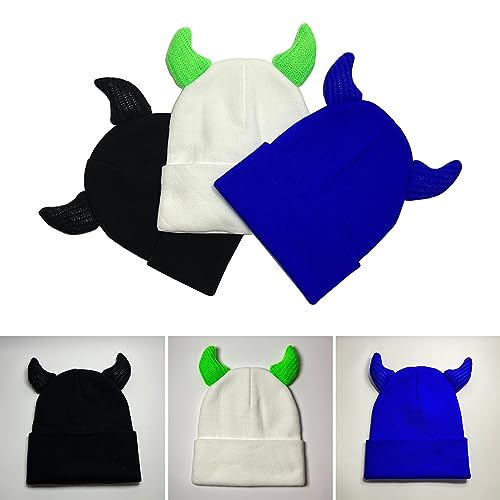 Lovely Horn Hat for Girls Hats Friend Soft Crocheted Hat Devil Horn Hat Funny Hat Devil Beani2