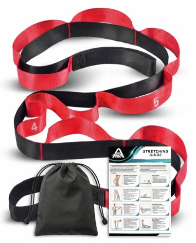 Acozycoo Stretching Strap with Loops for Physical Therapy,Knee,Calf,Back