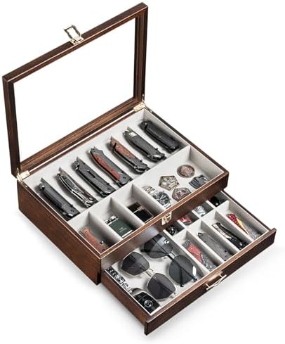 Emfogo Pocket Knife Display Case for Collection of 17-23 Folding ...