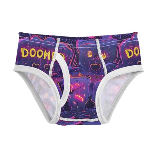 visesunny Boys Cotton Underwear Doomed Halloween Tombstone Printed Toddler Soft Training Briefs Size 2T-8Y for Kids