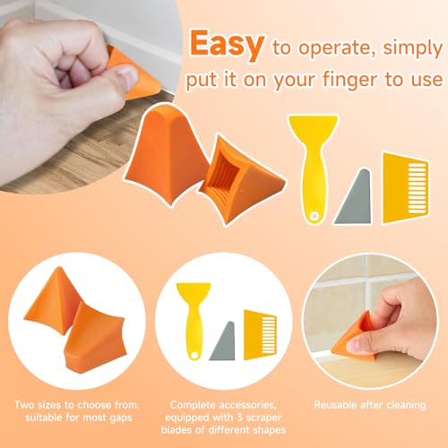 4 Stück Silicone Seam Tools Silikon Abzieher Silikonabzieher SilikonNaht Werkzeug Silikonentferner Werkzeug Set Silicone Caulking Tools Zwei Verschiedene Größen Zwei Größen verfügbar