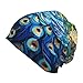 NLCUUIQ Fashion Peacock Flower Pattern Beanie Hat for Kids Slouchy Warm Skull Cap Lightweight Soft Stretch Knit Hats Headwear for Boys Girls Kid Hat