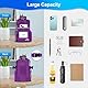 supregear Krücken Tasche, Große Kapazität Krücken Organizer mit Getränkehalter und Mehreren Taschen, Wasserdichte Gehhilfen Tasche, Violett