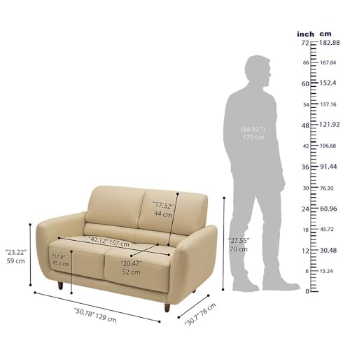 Image of Wakefit Sofa Set | 5 Year Warranty | Sofa 2 Seater, 2 Seater Sofa for Living Room, Wooden Sofa Set, Couch Sofa for Living Room - Solomon(Robin : Beige)