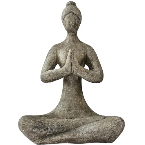 INtrenDU Gartenfigur Statue Gartendeko Yoga-Lady 46cm