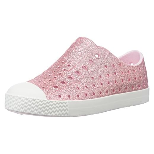 Native Shoes - Jefferson Bling Child, Milk Pink Bling/Shell White, C9 M US