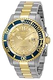 Invicta Men's Pro Diver Quartz Watch, Two Tone, 30022