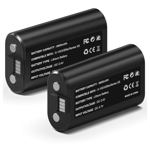 Wzygdzsw 2×6660mWh Rechargeable Battery Pack for Xbox Series X/S & One/One S/One X/Elite Controllers, Overcharge/Short-Circuit Protection | Play & Charge, FCC/CE Certified (Includes 2 Battery Only)