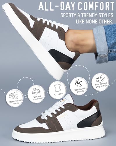 Image of RUN 07 Mens Run1056 PU Sole Street Style with Superior Grip Mid Top Sneakers | Casual Shoes | Perfect Pair with Casual Outfit