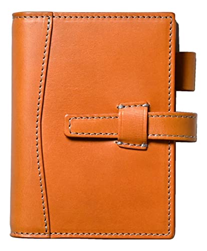 BlancCouture システム手帳 ミニ6 サイズ 本革 15mm コニャック(琥珀色)