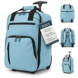 Ryanair Cabin bags 40x25x20 Underseat | Rucksack for Plane Hand Luggage Backpack | Ryan Air Bag 40x25x20 Rolling Wheeled Travel Backpack with Adjustable Height Handle |Travel Bag | Turqoise