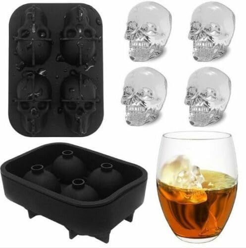 Molde de Silicona para Cubos de Hielo 3D Calavera miniatura 1