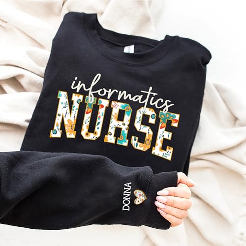 Personalized Nurse Sweatshirt for Women, Custom Name & Specialties (ER, RN, NP, L&D), Nurse Gifts4