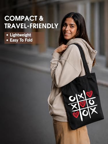Image of DOODLE Premium Canvas Tote Bag for Women with Zip and Inner Pocket for Shopping, Office, Travel and Daily Use