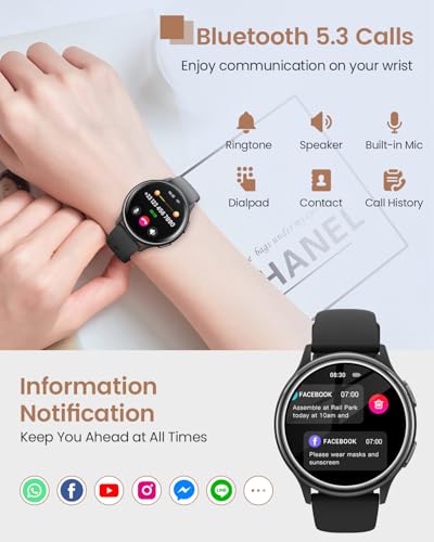 Smart Watches for Women & Men(Answer/Make Calls), Activity Smart Watch with 24/7 Heart Rate/Sleep Monitor/400+ Watch Face/70+ Sport Modes/IP68 Waterproof Fitness Tracker Smartwatchfor Android & iPhone - Image 4