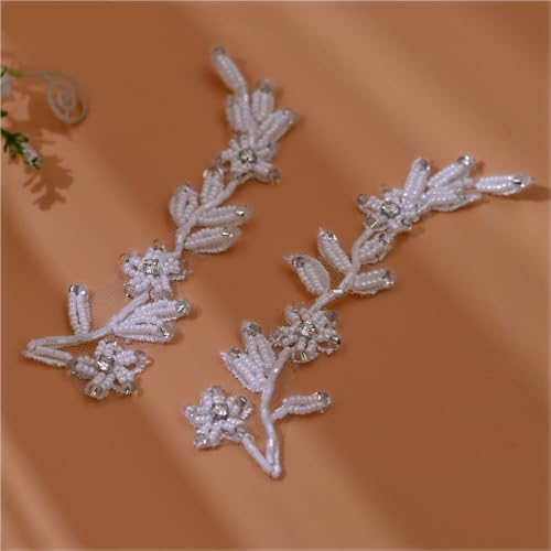 Patchs 3D appliqués chaussures à talons hauts pour robe de mariée