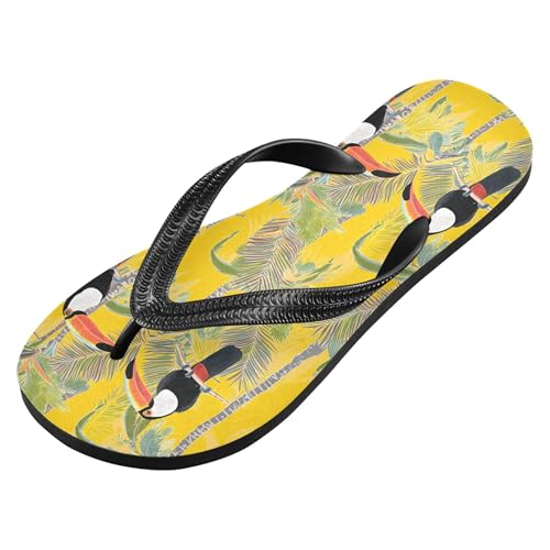 Burbuja Tropical Birds Palm Trees Flip Flops for Women Men, Soft Thong Sandals Rubber Slippers for Pool Beach Essentials2