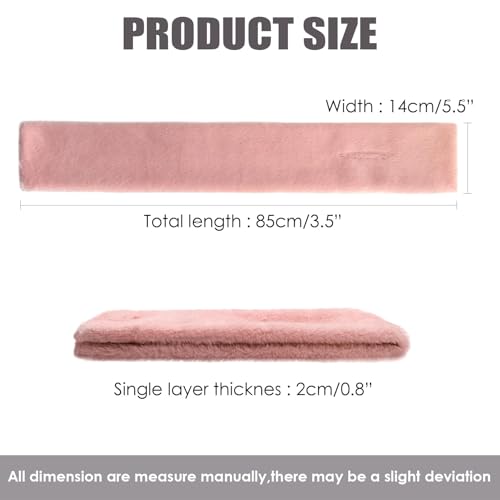 Womens Fur Collar Scarf, Faux Fur Scarves for Women, Neck Shrug for Spring Fall Winter Super Soft Cozy (Pink)3