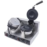 Hamburger Maker, Commercial Dual Panini Press Sandwich Grill Electric Burger Toaster Led Power Indicator Light For Home Kitchens Breakfast Shops...