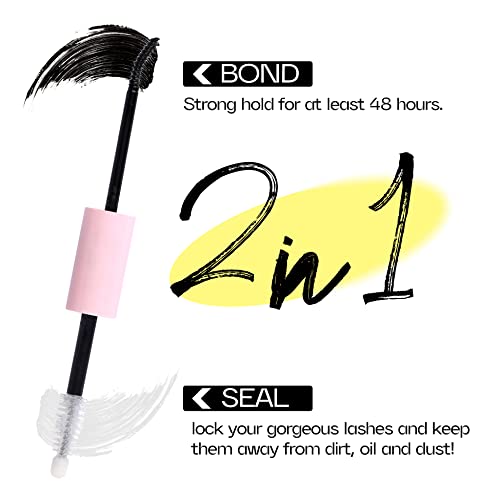 Lash Glue Bond And Seal Long Lasting Strong Hold Waterproof 2 In 1 Cluster Eyelash Glue For Diy Lash Extensions By Mavphnee #TOP1