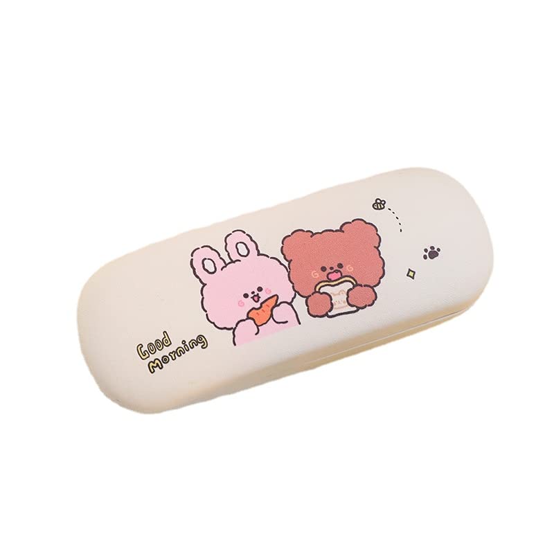 Kawaii - Carcasa rígida para gafas, diseño de anime, estuche protector estético, para suministros de regreso a la escuela, A, Large