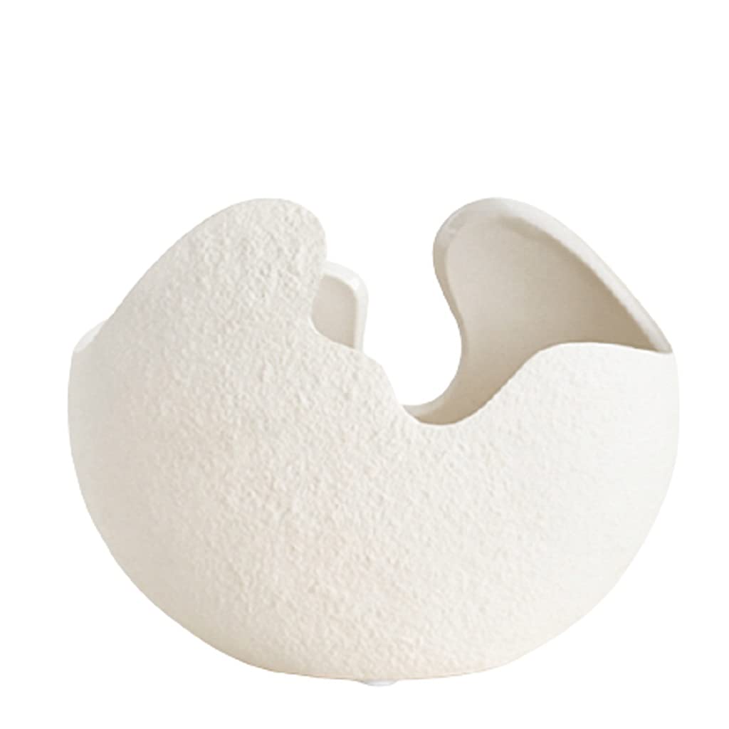 Ngdfgr As Known Vase Vase Ceramic Vases Flower Vase Decorative Eggshell Shape Container Reed Diffuser Floral Vases Home Decor Centerpieces Minimalism (M),M