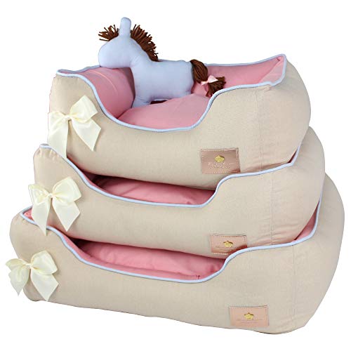 Cama Elegance Carrossel Bonito para Cães, Tamanho G,Rosa Bebe
