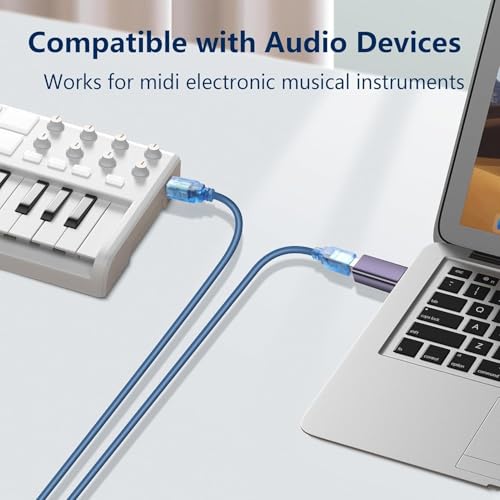 Image of ETZIN USB to USB B Adapter,USB 2.0 A Male to USB B Printer Female Conncet Extender, MIDI Type A to B Converter for Laptop /Computer /Hard Drive /Printer /Scanner Extender Connection EPL-1575CC