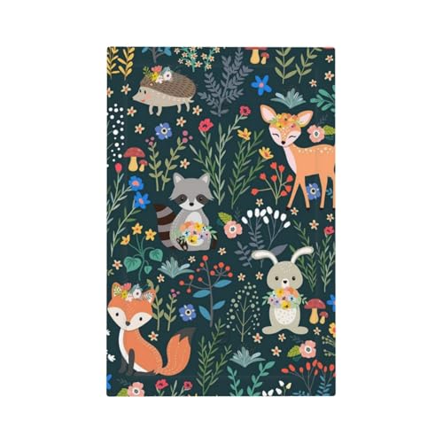 Nursery Decorative Light Switch Covers 1 Gang Cute Animals Plants Green Sage No Device Wall Plate Blank Switchplate Electrical Faceplate