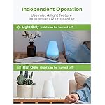 InnoGear Essential Oil Diffuser, Premium 5-in-1 Diffusers for Home Scent Aromatherapy Diffuser Air Desk Humidifier for Bedroom Large Room Office 7 Color LED 2 Mist Mode Waterless Auto Off, Basic White - Image 4