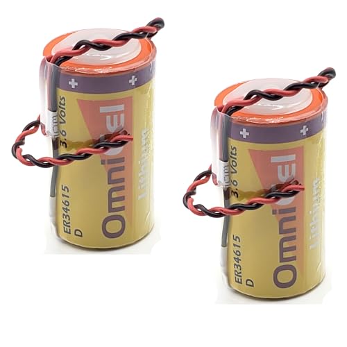 2x OmniCel ER34615 3.6V 19Ah D Lithium Batteries