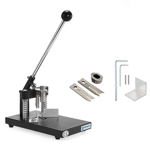 Perforatrice d'angle pour plastique et emballages épais avec couteaux interchangeables