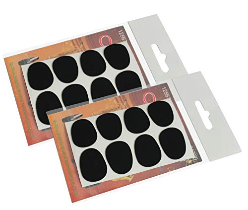 Vizcaya Alto/Tenor Sax Clarinet Mouthpiece Patches Pads Cushions, 0.8mm Black, 16 Piece